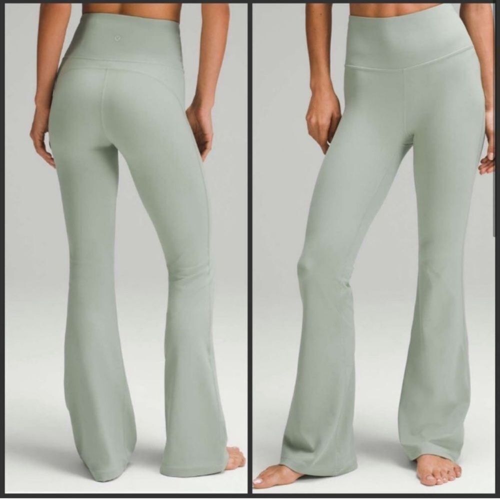 Lululemon Groove Super-High-Rise Flared Pant Nulu Regular Palm Court size 6